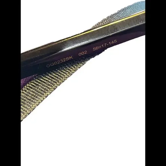 GUCCI GG0232SK 002 Black Grey/Square Mirrored lens Sunglasses New $495msrp - Picture 7 of 9